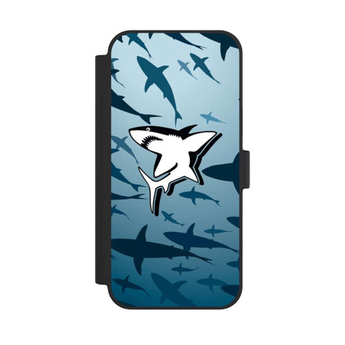 Apple iPhone 15 Plus NIVOflip Haie Muster Blau