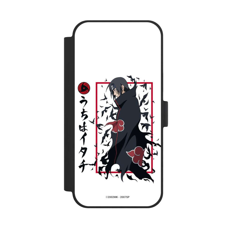 iPhone 15 Plus NIVOflip Itachi Krähen Weiß