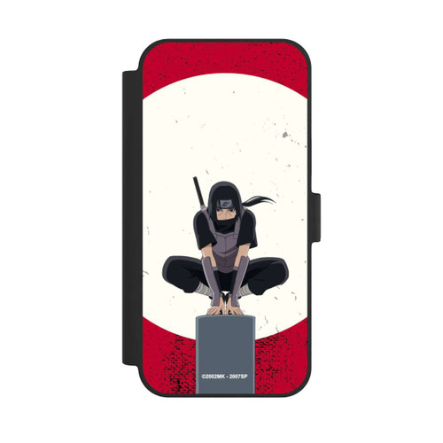 Apple iPhone 15 Plus NIVOflip Itachi Uchiha Symbol Roter Hintergrund