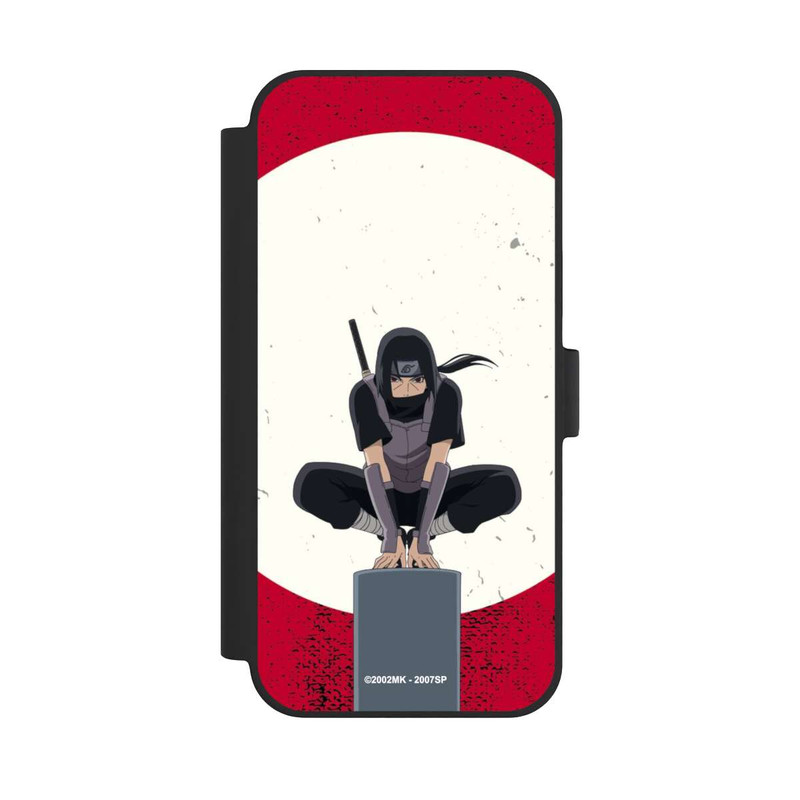 iPhone 15 Plus NIVOflip Itachi Uchiha Symbol Roter Hintergrund