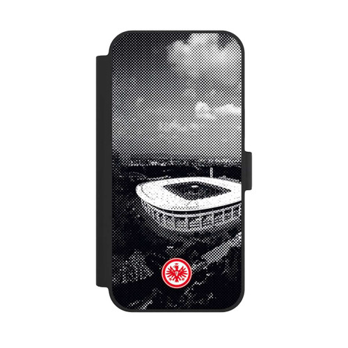 Apple iPhone 15 Plus NIVOflip SGE Stadion Schwarz Weiß
