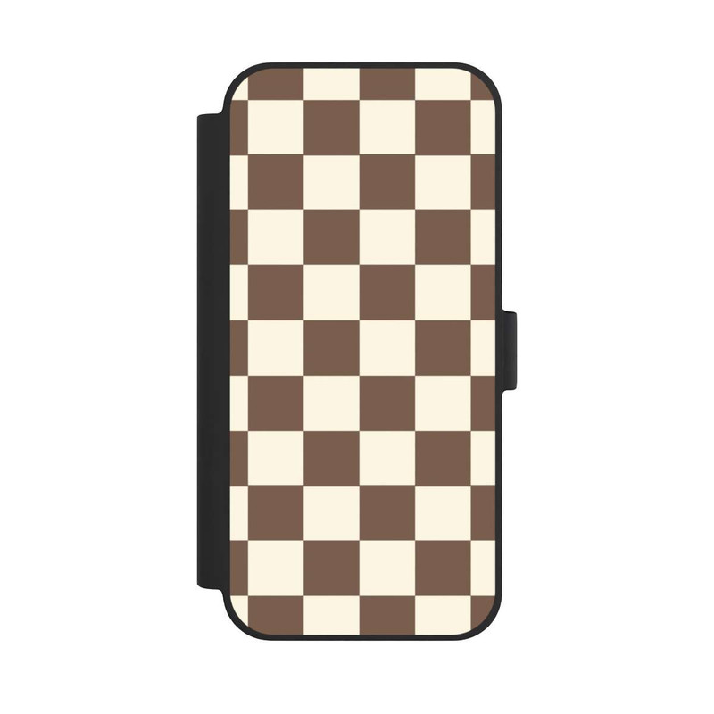 iPhone 15 Plus NIVOflip Damier brun