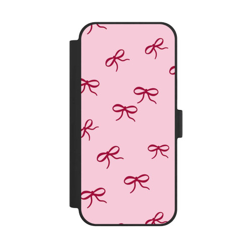 Apple iPhone 15 Plus NIVOflip Schleifen Muster Rot Pink
