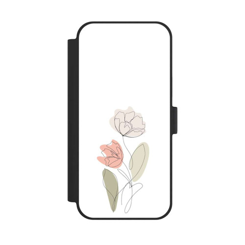 Apple iPhone 15 Plus NIVOflip Blume Line Art Beige