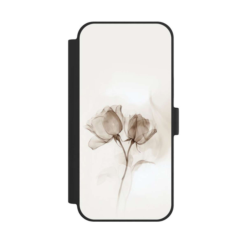 iPhone 15 Plus NIVOflip Braune Rose Blume Nebel