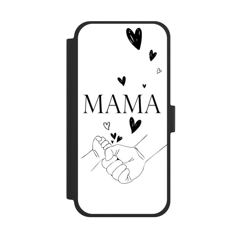 iPhone 15 Plus NIVOflip Mothers Day Line Art Hands Black and White