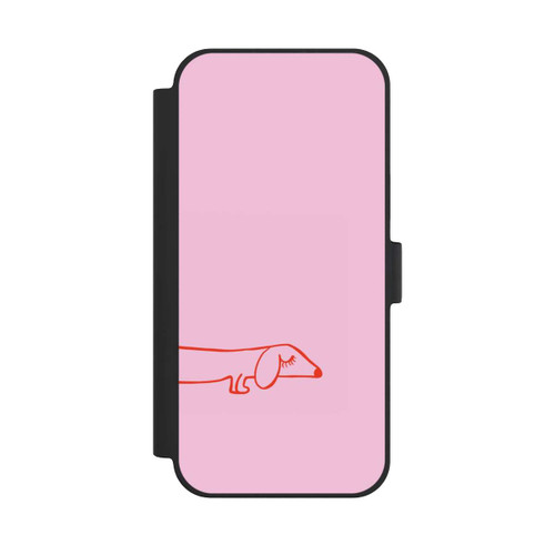 Apple iPhone 15 Plus NIVOflip Dachshund Illustration Pink