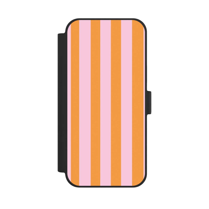 iPhone 15 Plus NIVOflip Orange Rosa Streifen