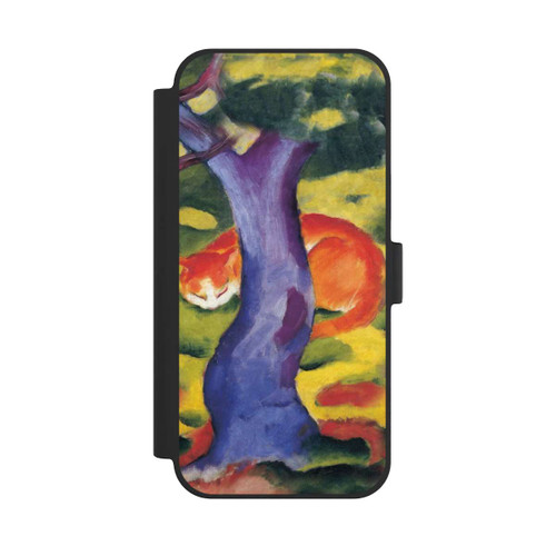Apple iPhone 15 Plus NIVOflip Katze hinter Einem Baum von Franz Marc