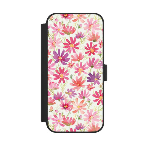 Apple iPhone 15 Plus NIVOflip Boho Cosmos Flowers Purple