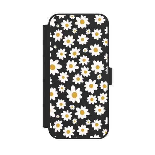 Apple iPhone 15 Plus NIVOflip Daisy Flower Seamless Pattern Transparent
