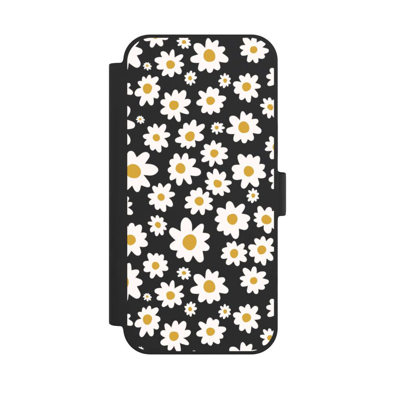 iPhone 15 Plus NIVOflip Daisy Flower Seamless Pattern Transparent