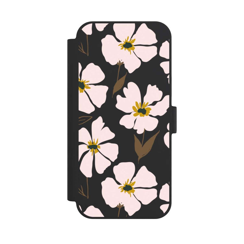 iPhone 15 Plus NIVOflip Simple Pastell Flowers Rose Transparent