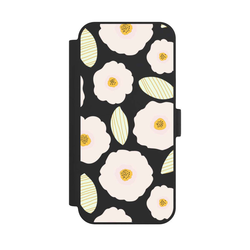 iPhone 15 Plus NIVOflip Simple Pastell Flowers Light Transparent