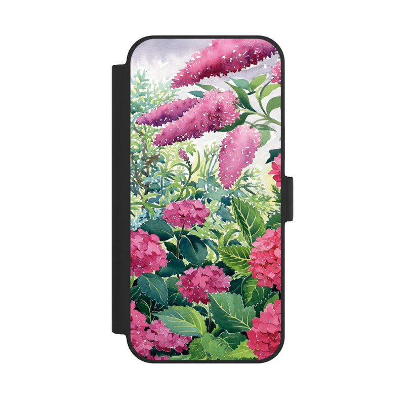 iPhone 15 Plus NIVOflip Garden Hydrangeas and Buddleia by Christopher Ryland