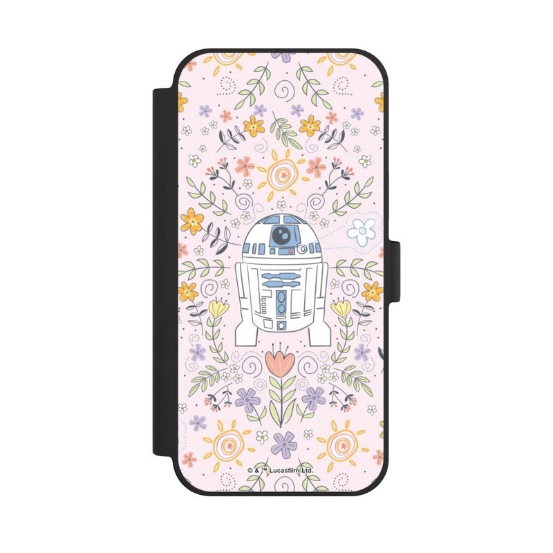 iPhone 15 Plus NIVOflip R2D2 Blumen Muster