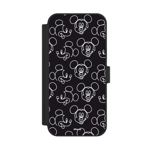 Apple iPhone 15 Plus NIVOflip Disney Mickey Faces Black Line Art Pattern