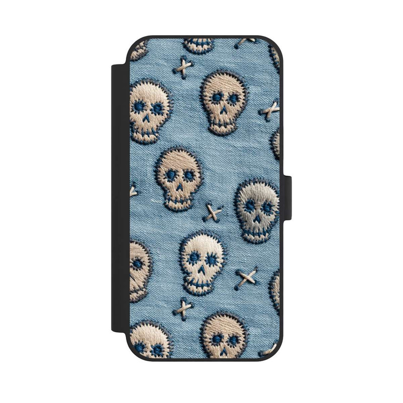 iPhone 15 Plus NIVOflip Jeans Schädel