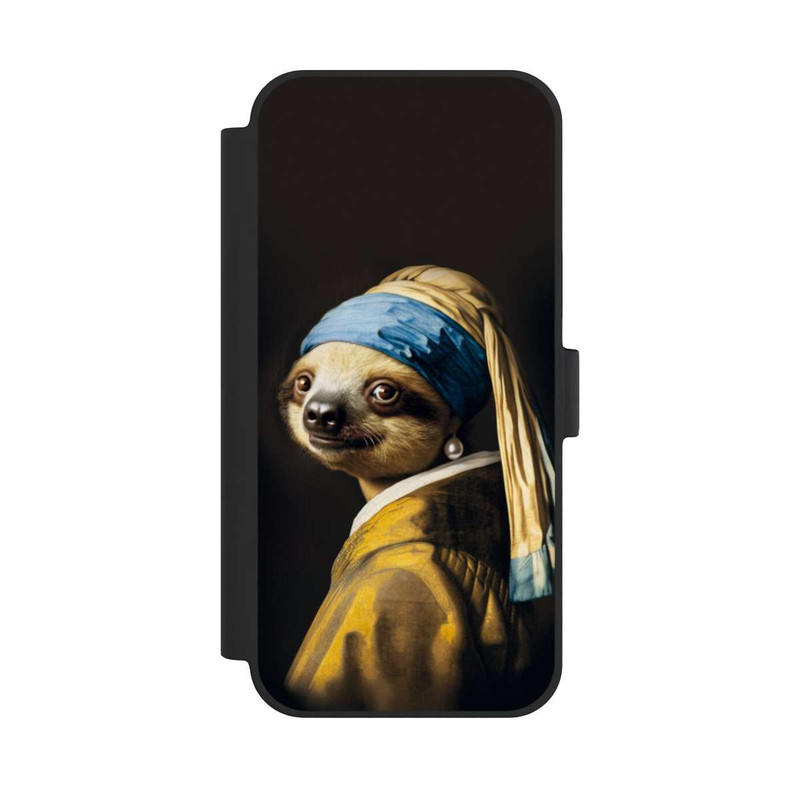 iPhone 15 Plus NIVOflip Sloth with a Pearl Earring