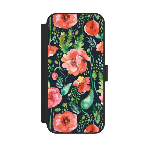 Apple iPhone 15 Plus NIVOflip Mohnblumen Dunkle Wildnis