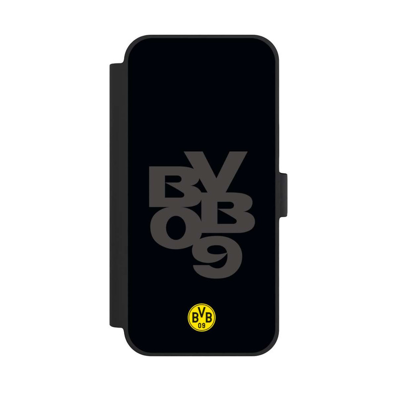 iPhone 15 Plus NIVOflip BVB09 Grau Schwarz