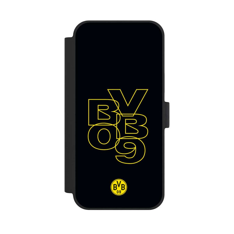 iPhone 15 Plus NIVOflip BVB09 Gelb Schwarz