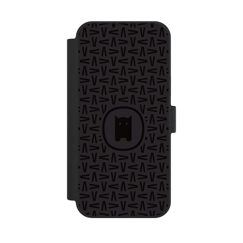 iPhone 15 Plus NIVOflip Nivocase Muster Schwarz Grau
