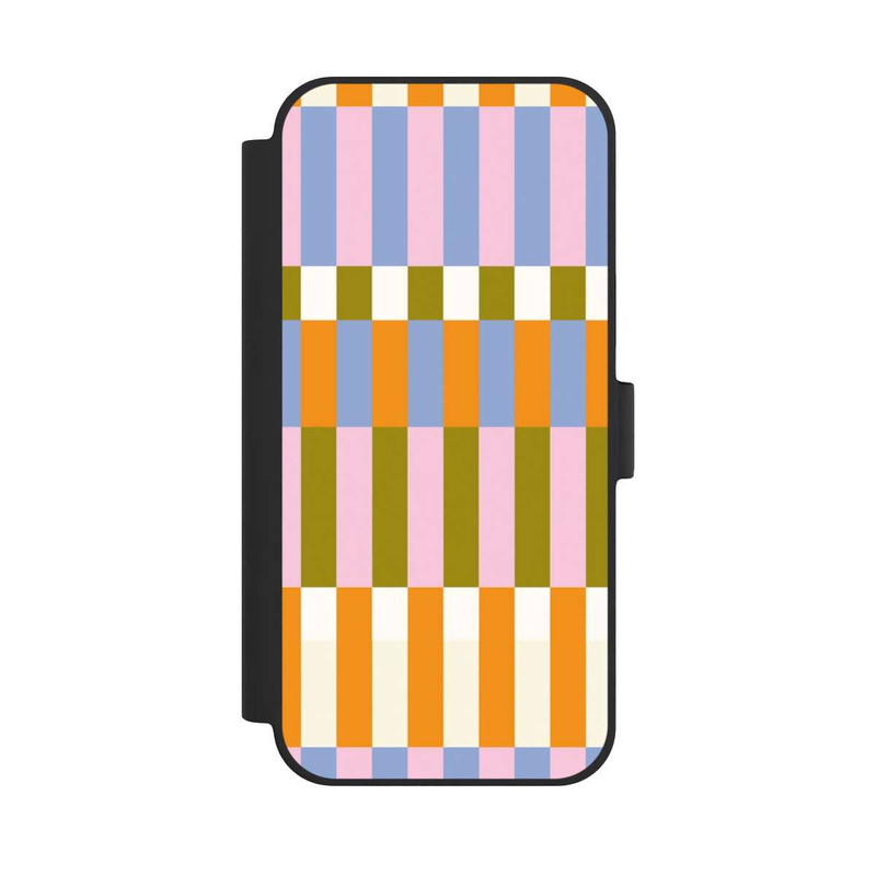 iPhone 15 Plus NIVOflip Thème à Carreaux Colorés et Audacieux
