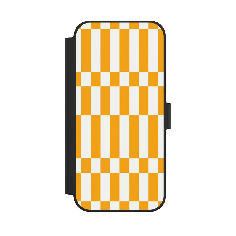 iPhone 15 Plus NIVOflip Motif à Carreaux d'Été Jaune Vif