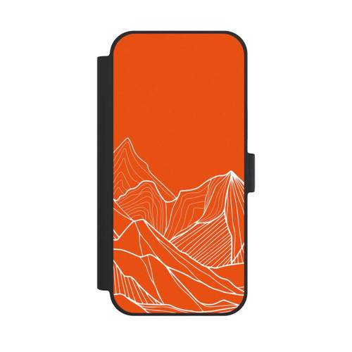Apple iPhone 15 Plus NIVOflip Höhenlinien Berg Orange