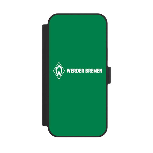 Apple iPhone 15 Plus NIVOflip Werder Bremen Schriftzug Raute Grün