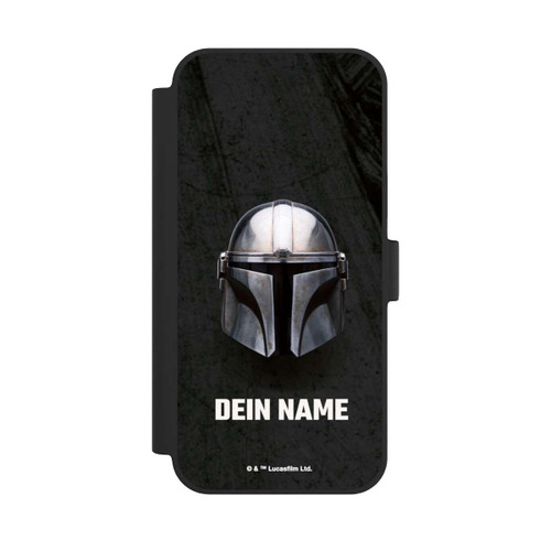 Apple iPhone 15 Plus NIVOflip Star Wars Mandalorian Black Helmet Personalisierbar