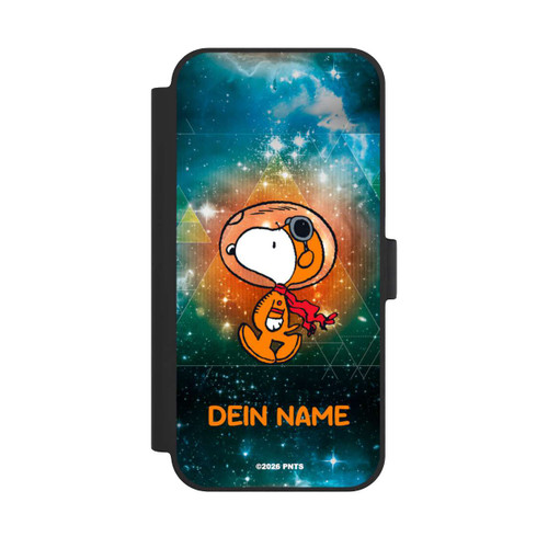 Apple iPhone 15 Plus NIVOflip Snoopy Space Traveller Personalisierbar