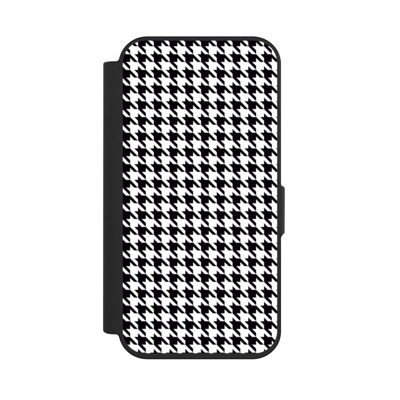 iPhone 15 Pro NIVOflip Hahnentritt Schwarz Weiß