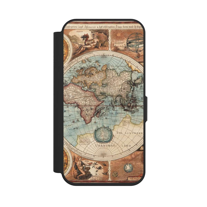 iPhone 15 Pro NIVOflip Carte du Monde Ancienne