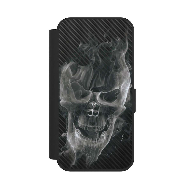 iPhone 15 Pro NIVOflip Smoke Skull Carbon