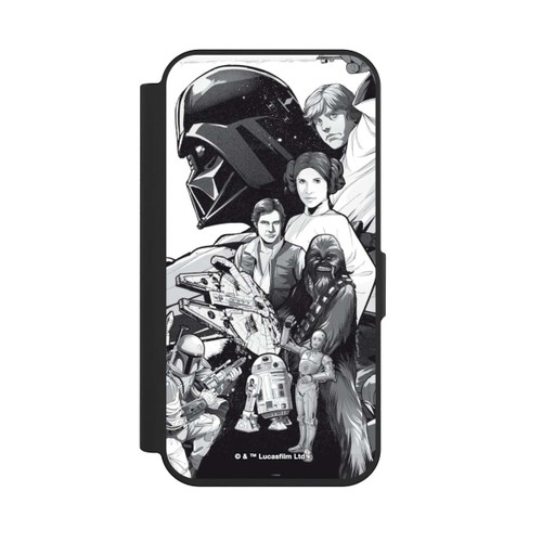 Apple iPhone 15 Pro NIVOflip Personnages StarWars - Noir et Blanc