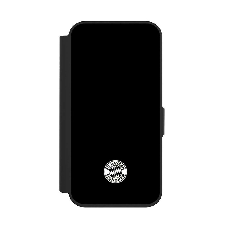 iPhone 15 Pro NIVOflip Klassisches FCB Logo Klein - Weiß auf Schwarz