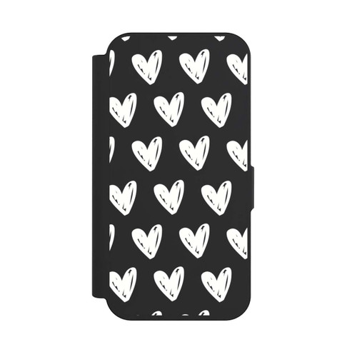 Apple iPhone 15 Pro NIVOflip White Hearts transparent