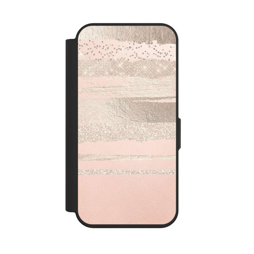 Apple iPhone 15 Pro NIVOflip Glitzerschichten (Rosé/Silver) Glitterlook