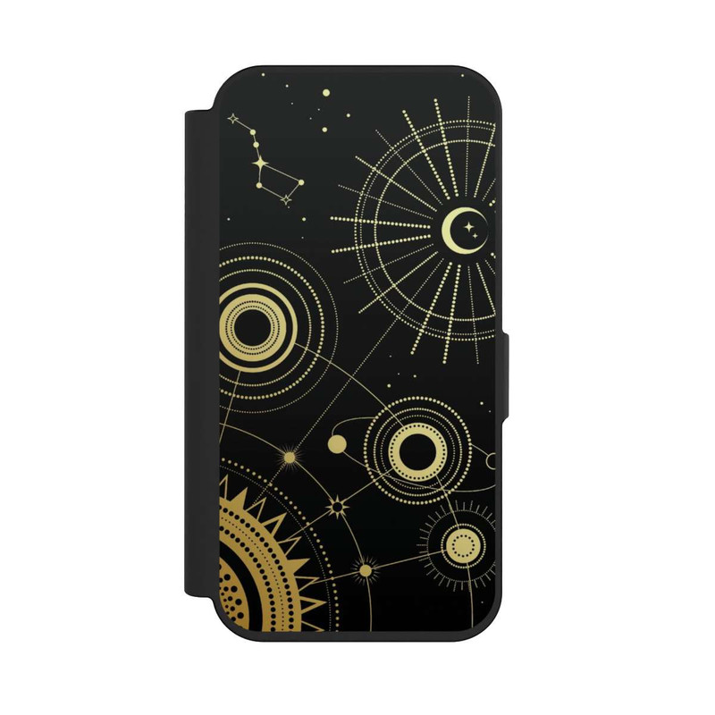 iPhone 15 Pro NIVOflip Black and Gold Look Abstract