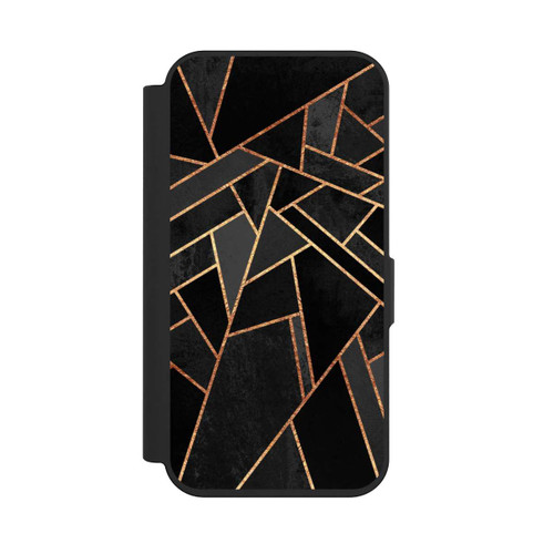 Apple iPhone 15 Pro NIVOflip Schwarze Nacht Gold Druck