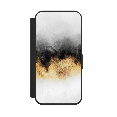 Apple iPhone 15 Pro NIVOflip Grauer Himmelstaub Golddruck