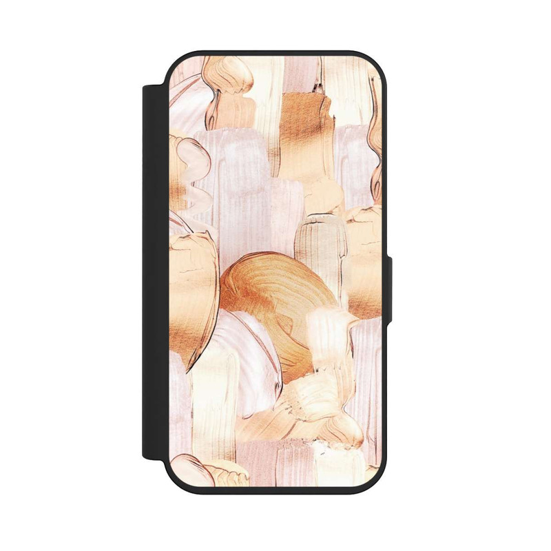 iPhone 15 Pro NIVOflip White/Gold Brush Pattern