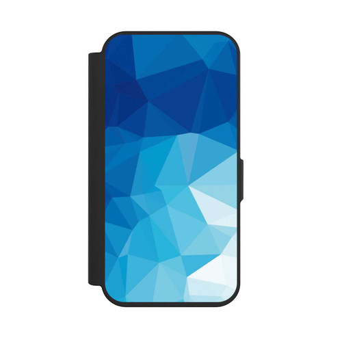 Apple iPhone 15 Pro NIVOflip Mosaïque Polygonale Bleue
