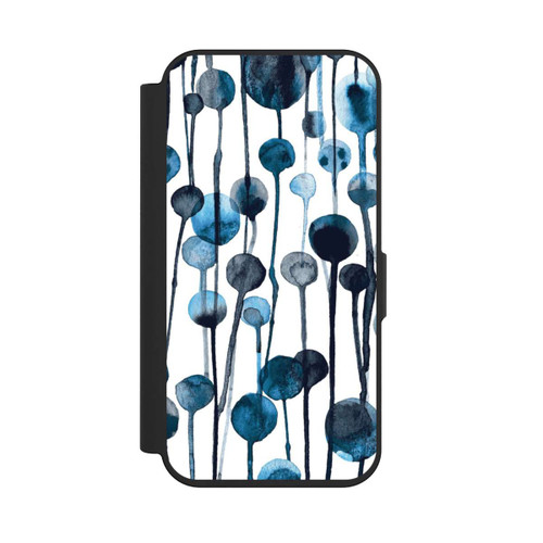 Apple iPhone 15 Pro NIVOflip Tropfende Punkte blau