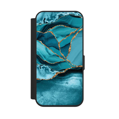 Apple iPhone 15 Pro NIVOflip Eisblaue Marmor Landschaft