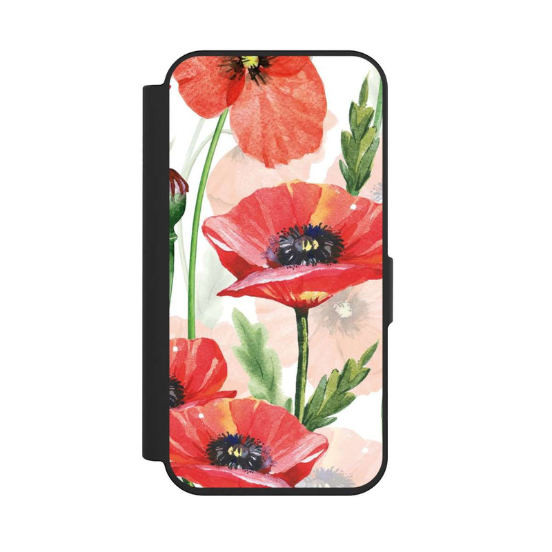 iPhone 15 Pro NIVOflip Wasserfarbe Mohnblumen