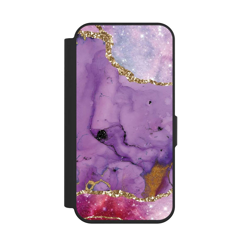 iPhone 15 Pro NIVOflip Lila Galaxy Glamour Marble