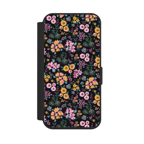 Apple iPhone 15 Pro NIVOflip Petites Fleurs colorées Noir 2